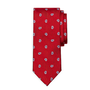 Herringbone Tossed Pine Tie - Red